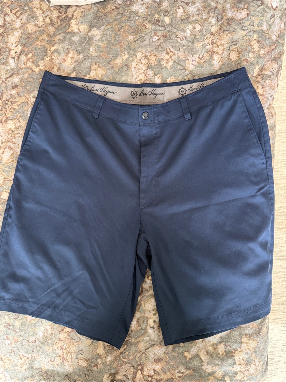 Hogan Men's Dark Navy Flat-Front Shorts